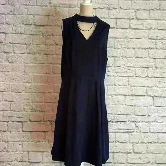 Altar'd State Faux Suede Navy dress Size L - Picture 8 of 9
